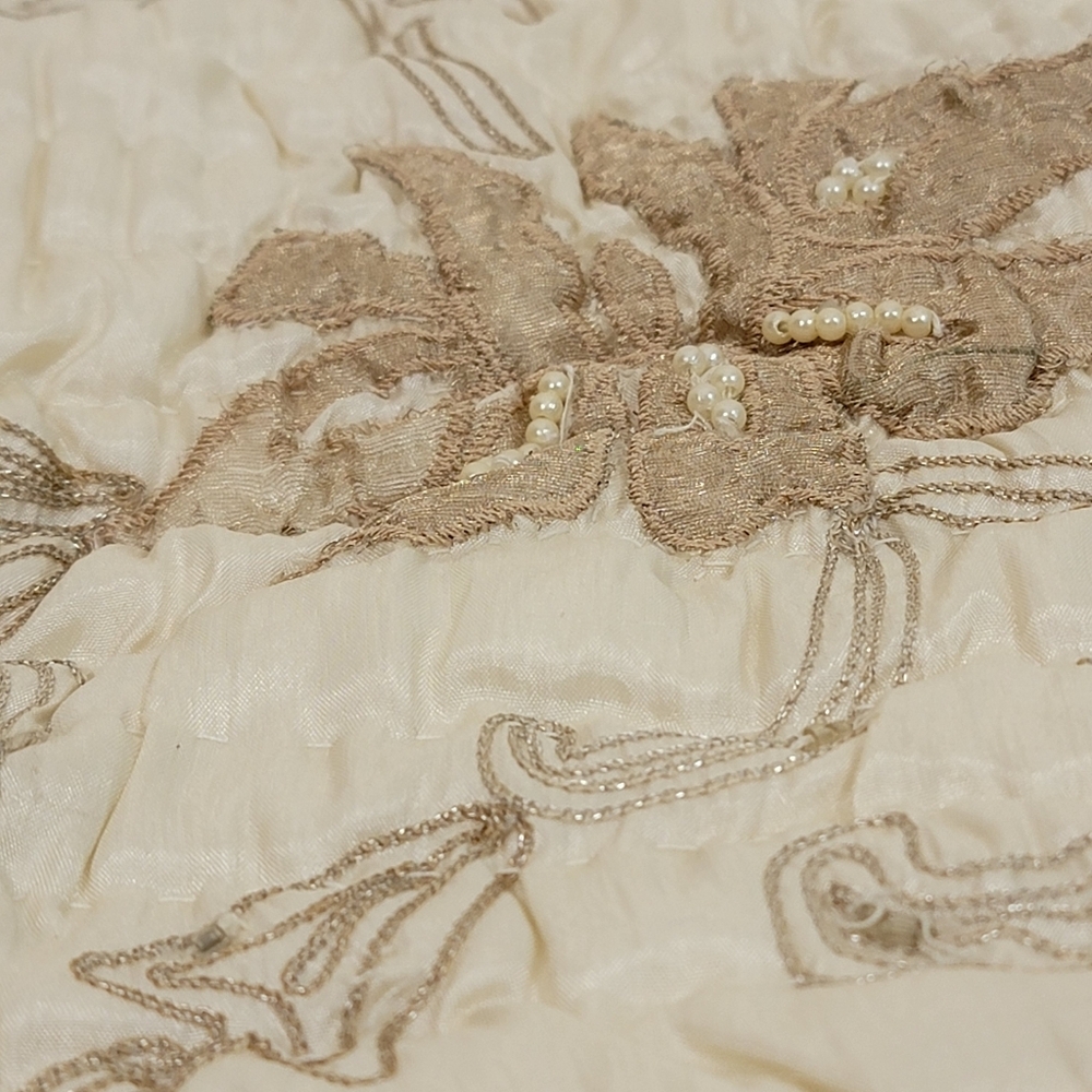 Elegant Cream Taupe Pillow Shams Cover Set 2 Piece 21" X 27" Standard NIP - Picture 7 of 9